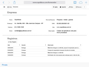 Squidboss Builder: ambiente de configuração de formulários e listas de informação