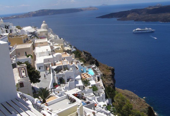 Santorini na Grécia