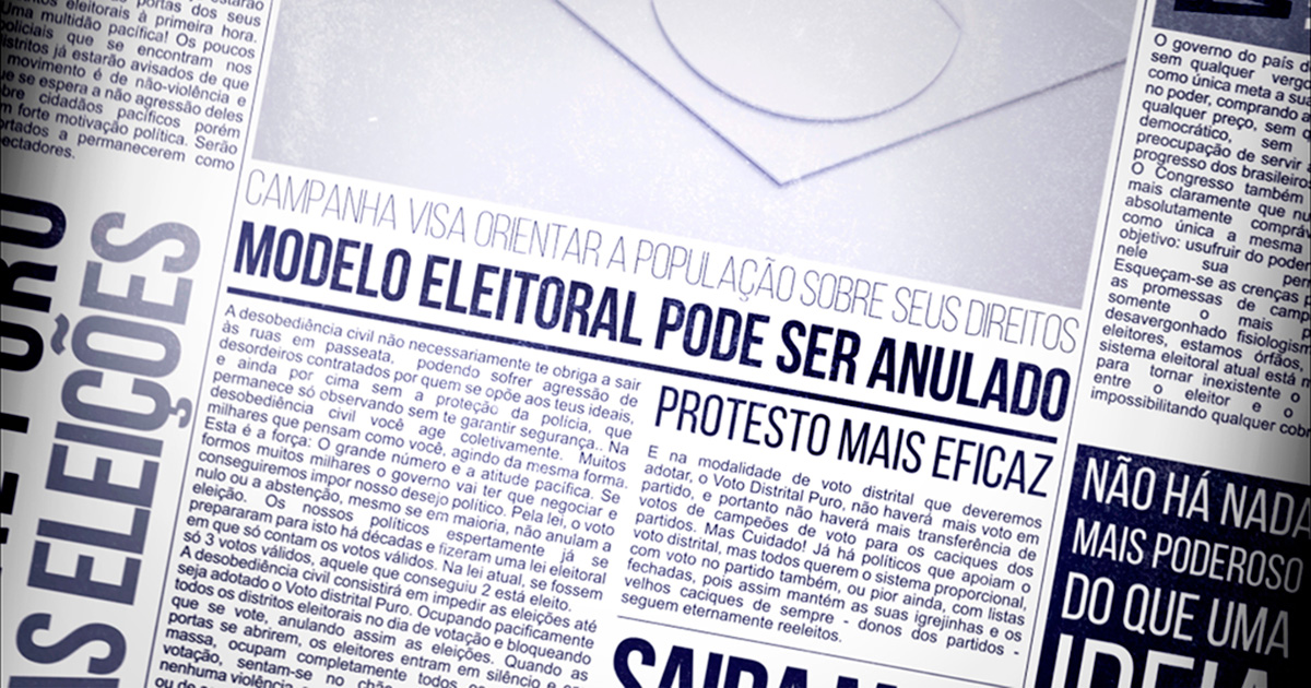Brasileiros se mobilizam a favor de eleições a partir do Voto Distrital Puro