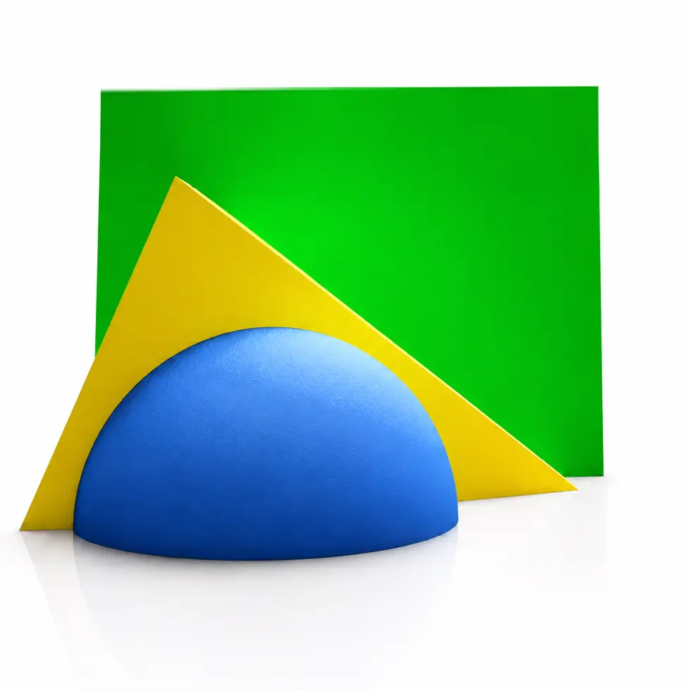 Composição visual nas cores do Brasil associada ao projeto de jornalismo aprovado pelo Ministério da Cultura